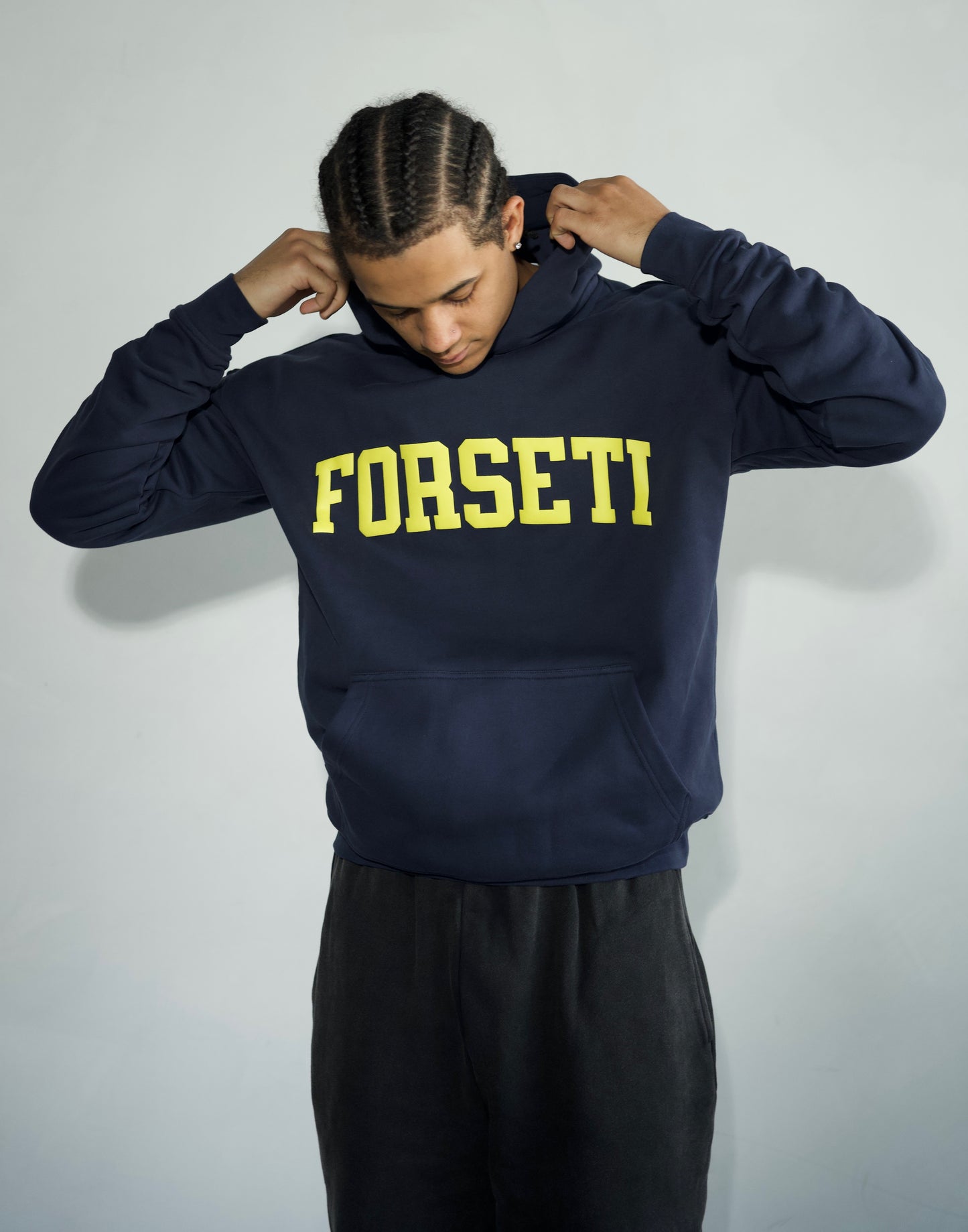 Varsity Navy Heavyweight Puff Hoodie